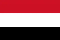 Yemen flag: red, white, and black horizontal stripes